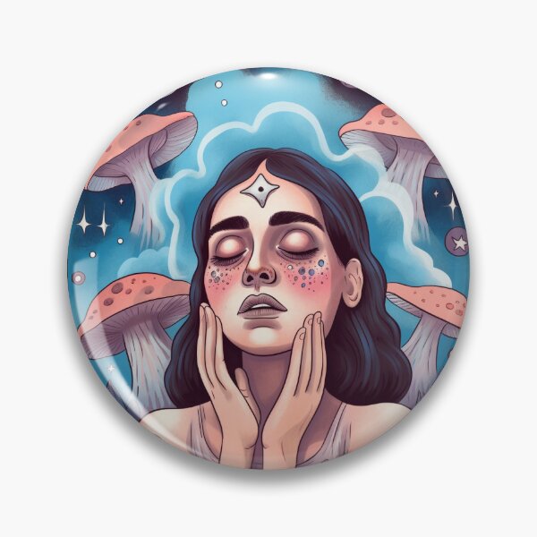 Item preview, Mushroom woman  designed and sold by Trippy Jane Art.