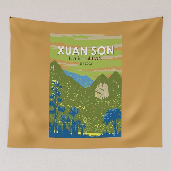 Item preview, Xuan Son National Park Vietnam Travel Art Vintage designed and sold by KrisSidDesigns.