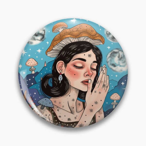 Item preview, Mushroom woman  designed and sold by Trippy Jane Art.