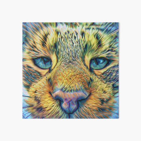 #DeepDreamed Cat v1449127170 Art Board Print