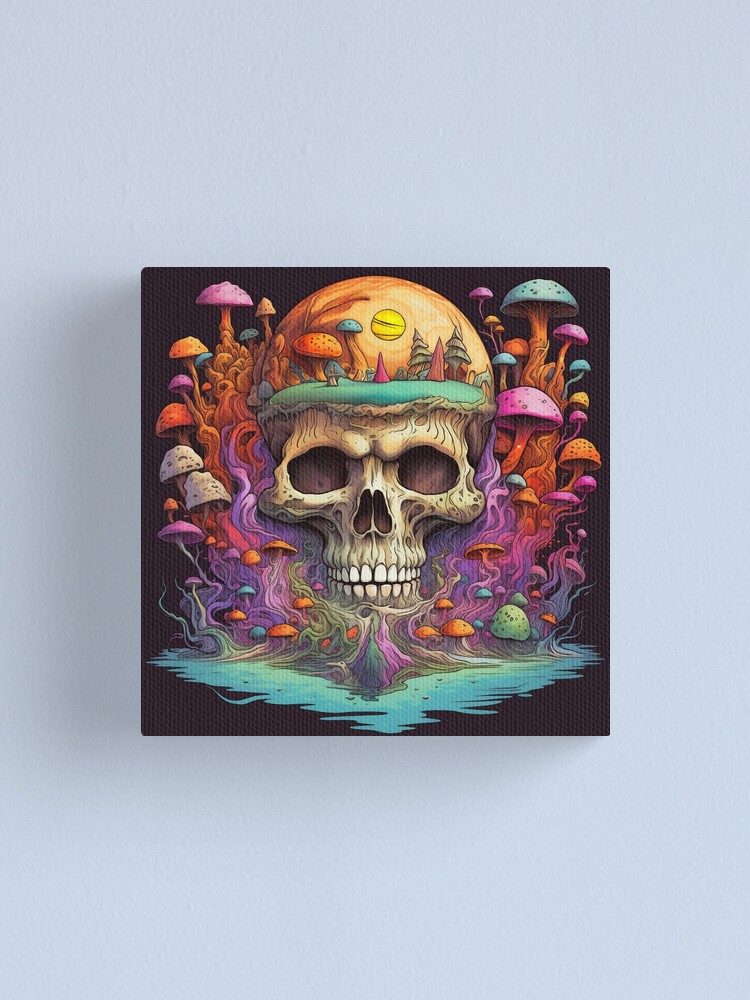 Psychedelic Mushroom Skull