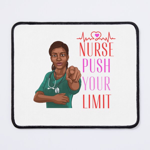 Item preview, Black Nurse Messy Bun Life, Push Your Limit designed and sold by ShopULove.
