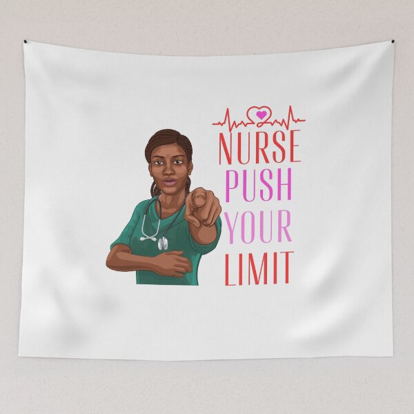Item preview, Black Nurse Messy Bun Life, Push Your Limit designed and sold by ShopULove.