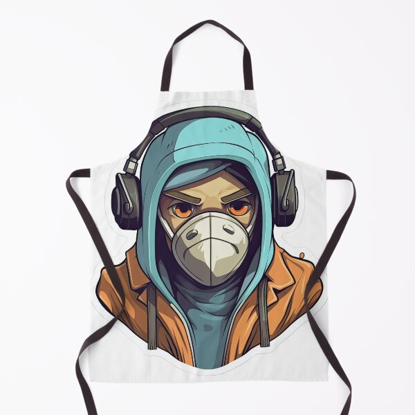 Item preview, Guy in headphones and mask designed and sold by abmkf.