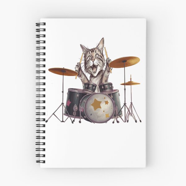 Item preview, Funny Cat Playing The Drums designed and sold by DonnaPeaches.