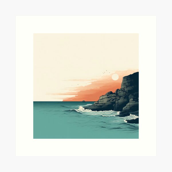 Item preview, Sunset and a coustline designed and sold by TogetherDshop.