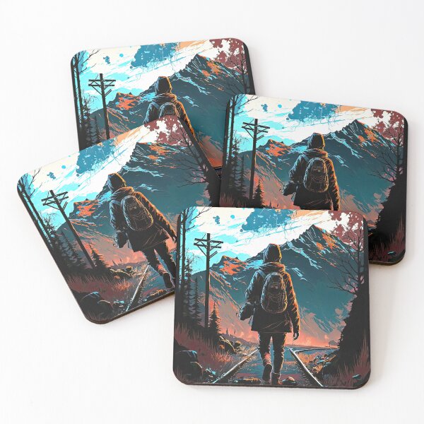 Item preview, Walking on a railroad in the mountains designed and sold by iguananick.
