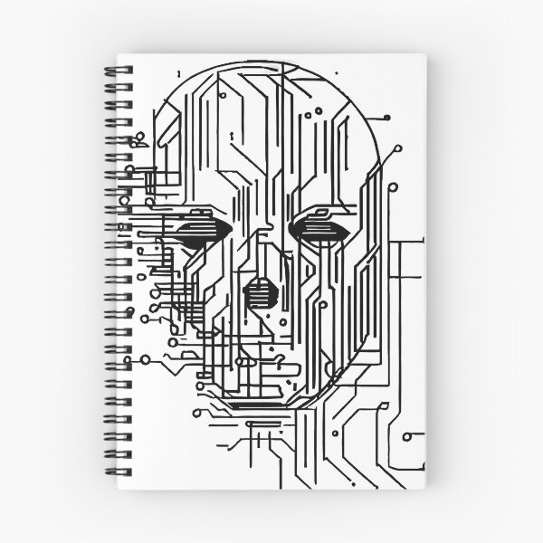 Item preview, Retro Futuristic Sci-fi Microchip Portrait designed and sold by Jumitu-Art.