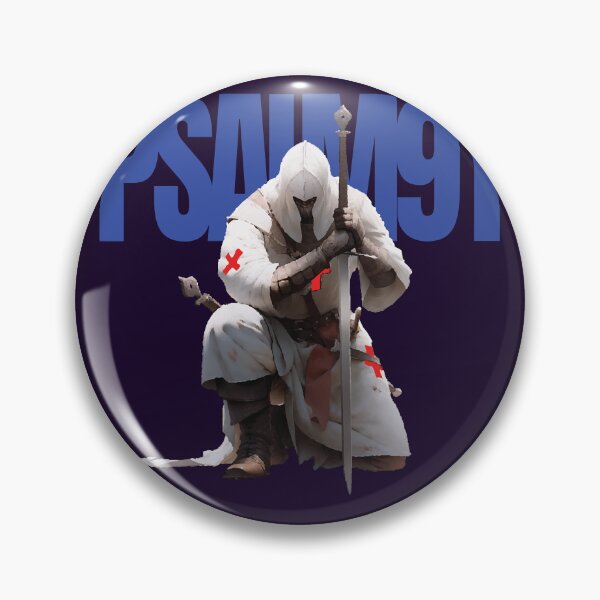 Item preview, "Divine Protector: Templar Knight Embodying the Strength of Psalm 91" designed and sold by KEN1ART.