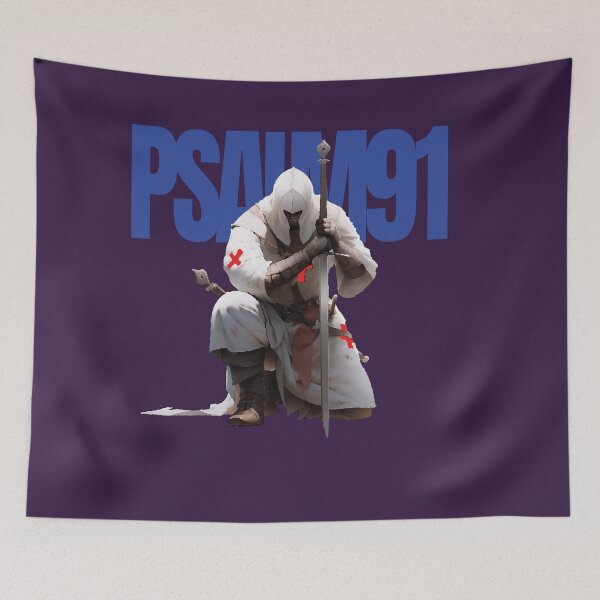 Item preview, "Divine Protector: Templar Knight Embodying the Strength of Psalm 91" designed and sold by KEN1ART.