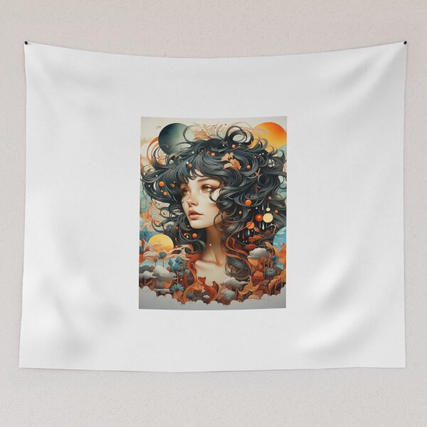 Item preview, Futuristic Ai Digital Woman - celestial woman designed and sold by StarlasShop.