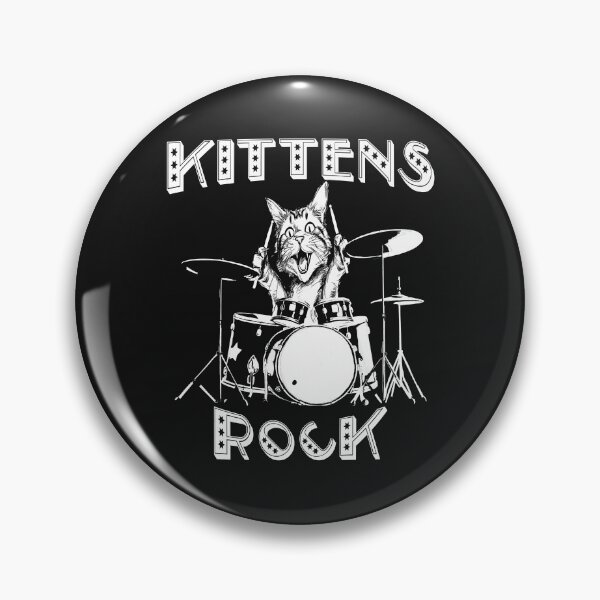 Item preview, Kittens Rock Happy Kitten playing the drums designed and sold by DonnaPeaches.