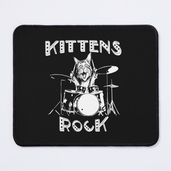 Item preview, Kittens Rock Happy Kitten playing the drums designed and sold by DonnaPeaches.
