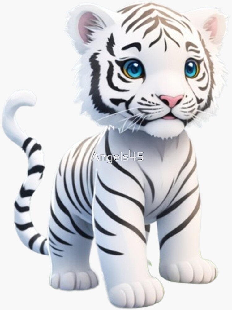 Cute White Tiger Cubs Poster for Sale by Angels45