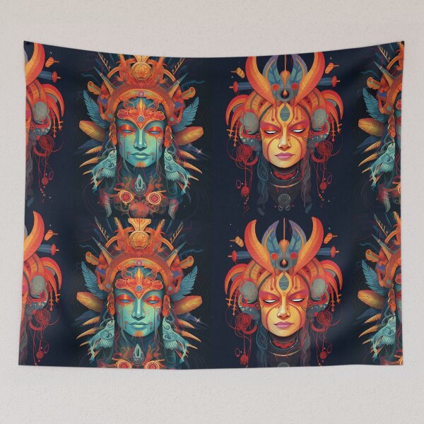 Artikelvorschau, Psychedelic Tapestry, Bedroom Wall Decor, Wall Hanging Trippy Tapestry, Trippy Room Decor, Aesthetic Wall Decor, Psychedelic Tapestry entworfen und verkauft von TileTango.