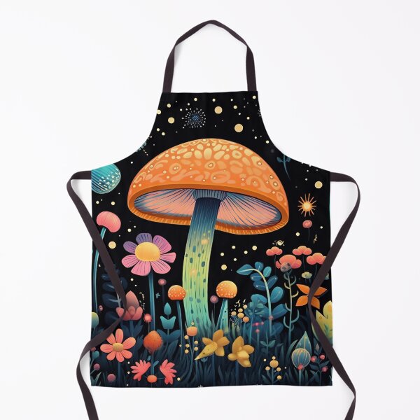 Artikelvorschau, Magic mushrooms. Psychedelic hallucination. Vibrant illustration. 60s 70s hippie colorful art. entworfen und verkauft von anytka.