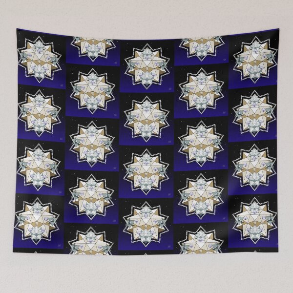 Item preview, Dodecahedron Stellated Colour with Merkaba and white rose designed and sold by Robert Hellyer.