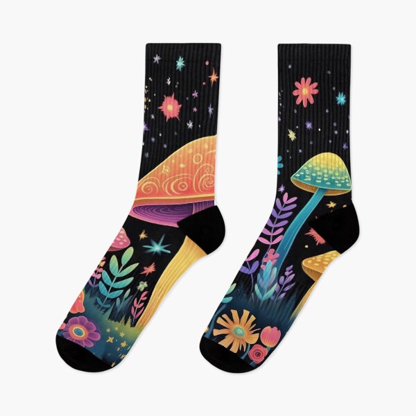 Item preview, Magic mushrooms. Psychedelic hallucination. Vibrant illustration. 60s 70s hippie colorful art. designed and sold by anytka.
