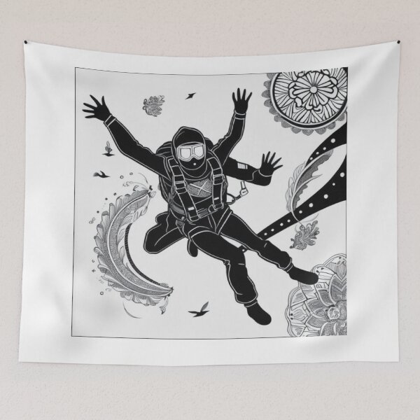 Item preview, A man skydiving designed and sold by ac-virtualshop.