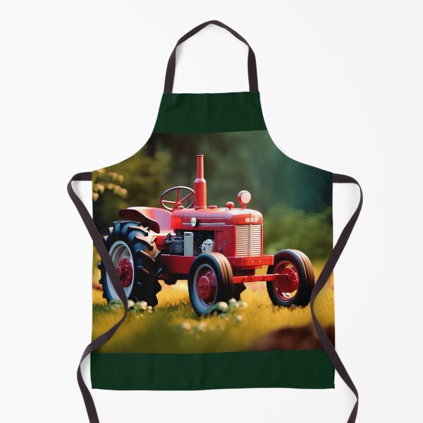 Item preview, Retro old tractor massy red color 3d game, green environment screenshoot, cinematic designed and sold by Gabi.Media.