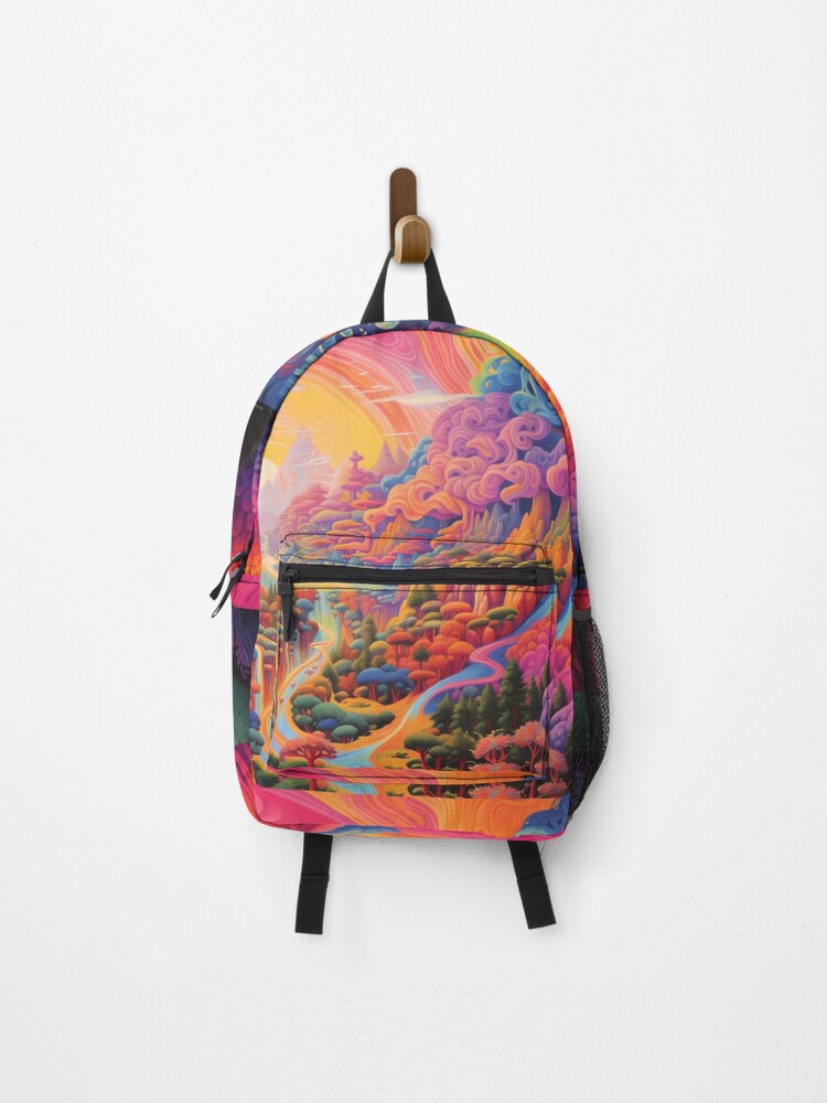 Thumbnail 1 von 3, Rucksack, Psychedelic Tapestry, Bedroom Wall Decor, Wall Hanging Trippy Tapestry, Trippy Room Decor, Aesthetic Wall Decor, Psychedelic Tapestry designt und verkauft von TileTango.