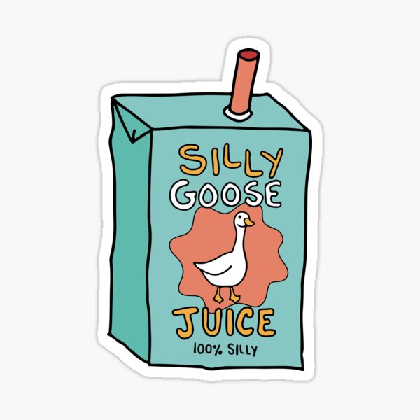 Silly goose juice - handdrawn Sticker