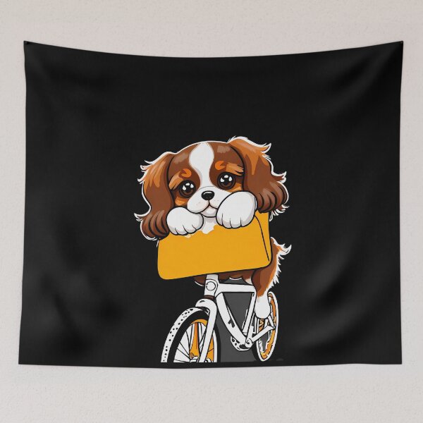 Item preview, Cycling Cuddle Companion - Cavalier King Charles Spaniel Riding Bike designed and sold by Mechanical-Artt.