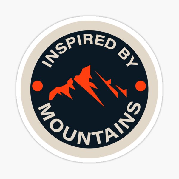 Inspired by mountains Sticker