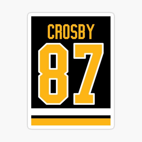 Sidney Crosby Jersey  Sticker for Sale by Saint-Designs77