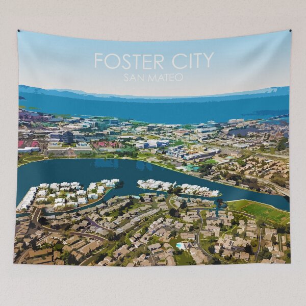 Item preview, Foster City, San Mateo, USA, Print designed and sold by summattodraw.