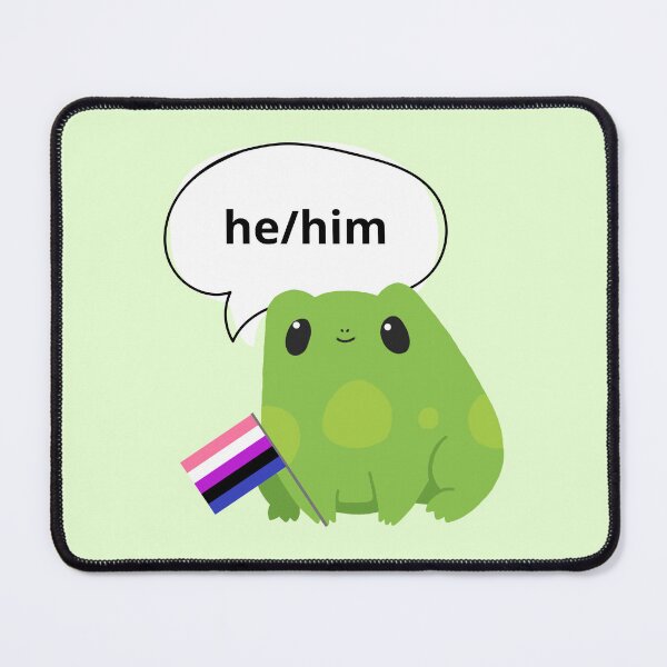 Item preview, Frog Pronouns He/Him Pronoun designed and sold by Furia LGBTQ+ Accessories.
