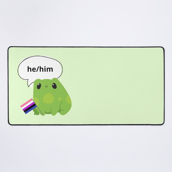 Item preview, Frog Pronouns He/Him Pronoun designed and sold by Furia LGBTQ+ Accessories.