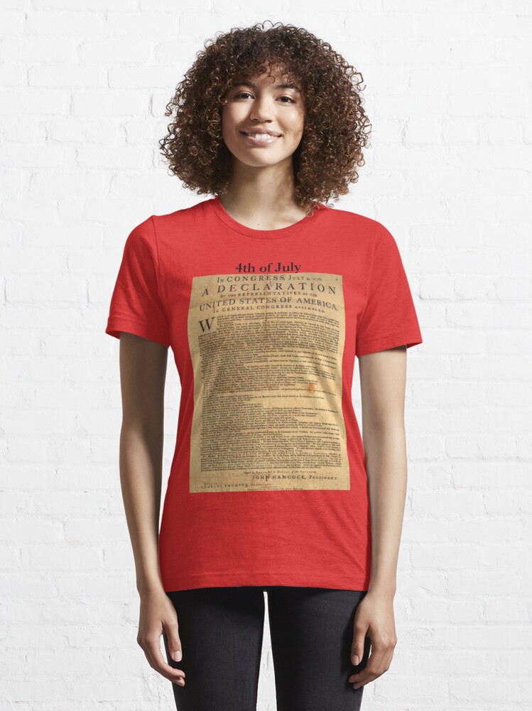 4th Of July Declaration Of Independence Ladies Shirt