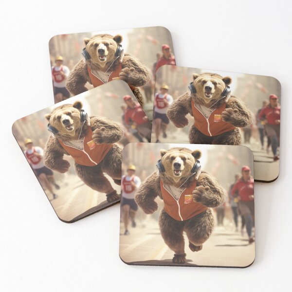 Item preview, Silly running bear 1 - gift for runner designed and sold by ISBrunning.