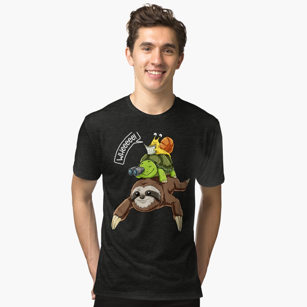 sloth on turtle shirt