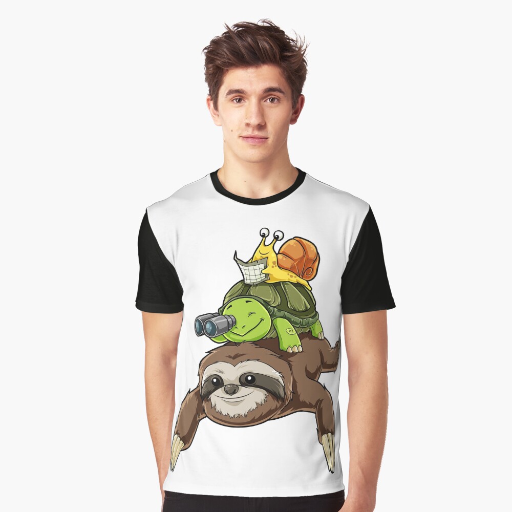 Turtle Snails Ride Sloth Baby Girl 100/% Cotton T-Shirts Toddler