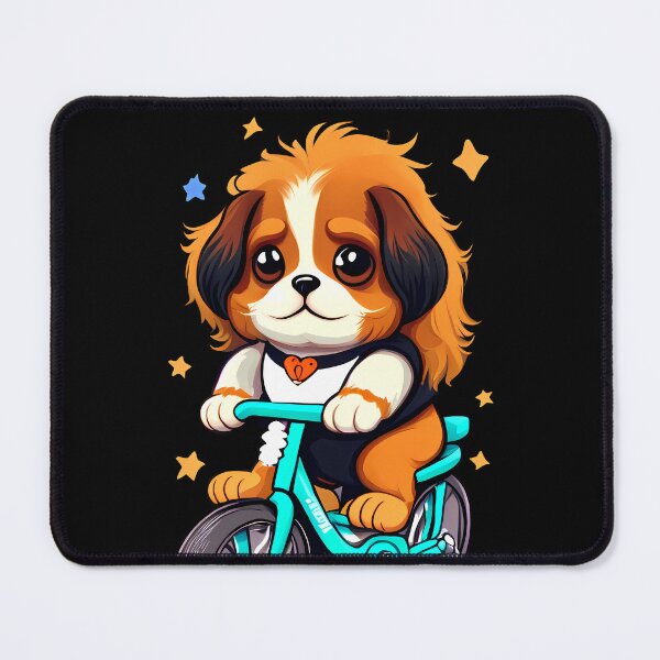 Item preview, Cycling Cuddle Companion - Cavalier King Charles Spaniel Riding Bike designed and sold by Mechanical-Artt.