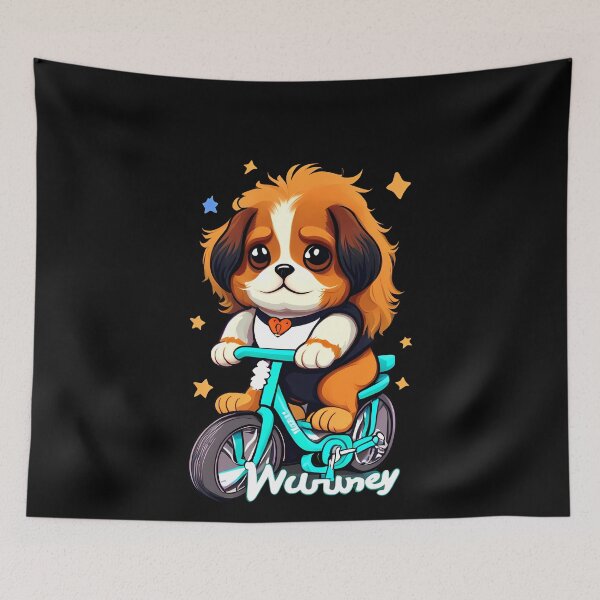 Item preview, Cycling Cuddle Companion - Cavalier King Charles Spaniel Riding Bike designed and sold by Mechanical-Artt.
