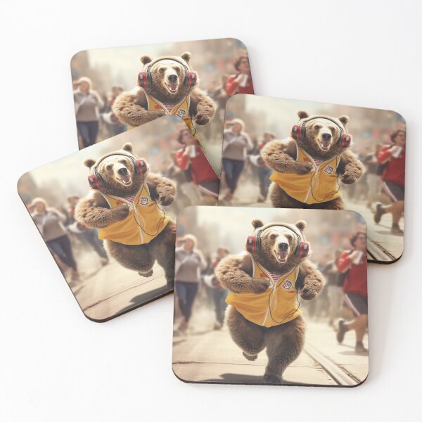 Item preview, Silly running bear 2 - gift for runner designed and sold by ISBrunning.