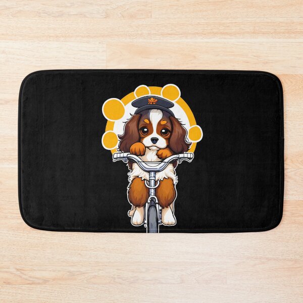 Item preview, Bike Buddies - Charming Cavalier King Charles Spaniel Pedaling Along designed and sold by Mechanical-Artt.