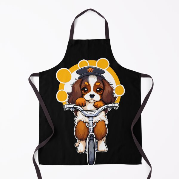 Item preview, Bike Buddies - Charming Cavalier King Charles Spaniel Pedaling Along designed and sold by Mechanical-Artt.