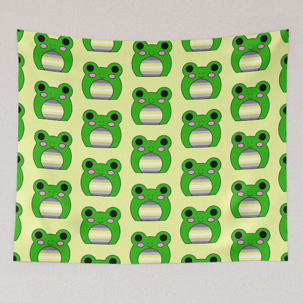 Item preview, Demigender flag frog designed and sold by bookwoof.
