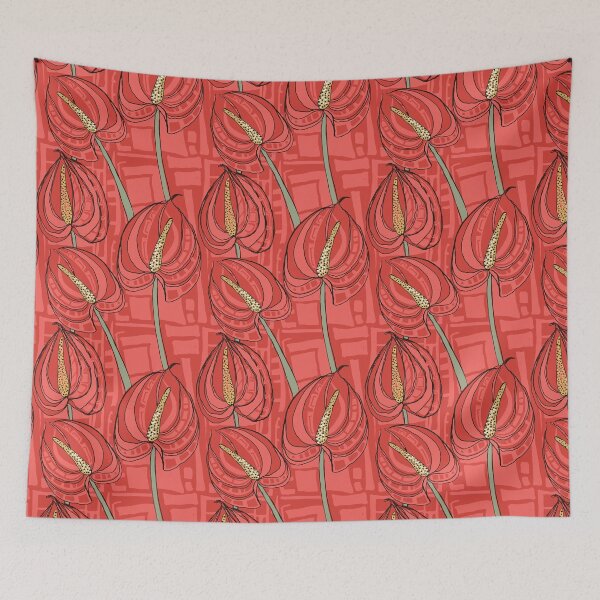 Item preview, Red Anthurium Ilustration designed and sold by Sarah Hearfield.