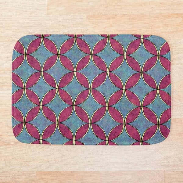 Item preview, Círculos geométricos patrón dibujado a mano, azul y rosa. designed and sold by NadiaChevrel.
