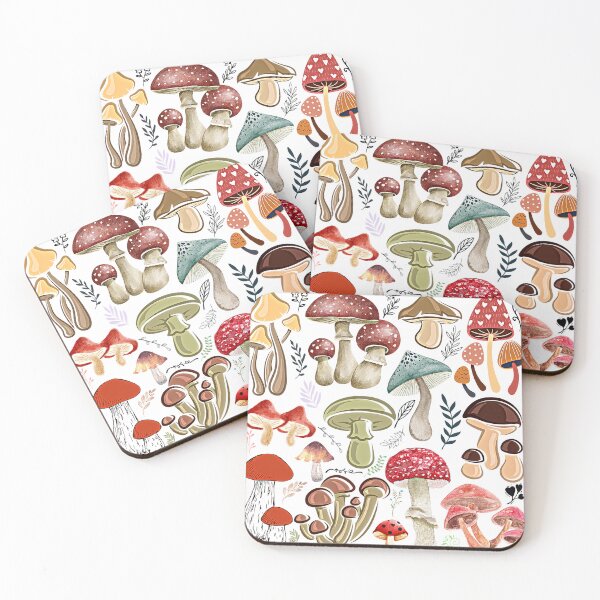 Item preview, Mushroom Pattern Botanical Shrooms designed and sold by ArtThrobDesigns.