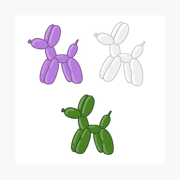 Item preview, Subtle Genderqueer Pride Balloon Animals Pack Cute designed and sold by TheEclecticKat.