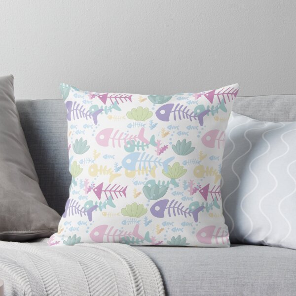 Item preview, Fish Bone Under Sea White Pattern designed and sold by Moyanana.