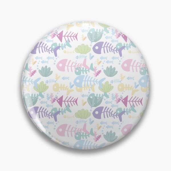 Item preview, Fish Bone Under Sea White Pattern designed and sold by Moyanana.