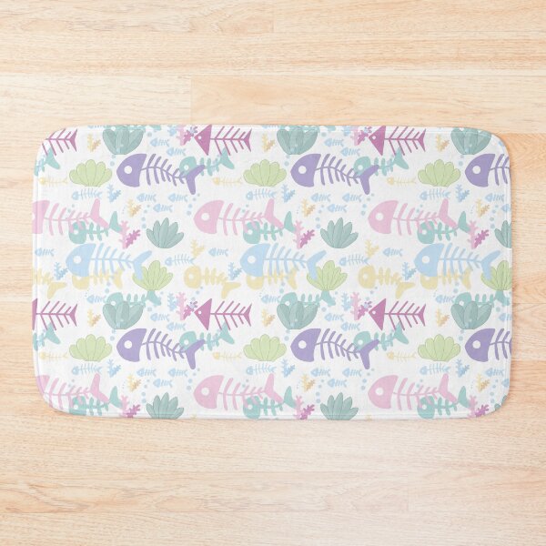 Item preview, Fish Bone Under Sea White Pattern designed and sold by Moyanana.