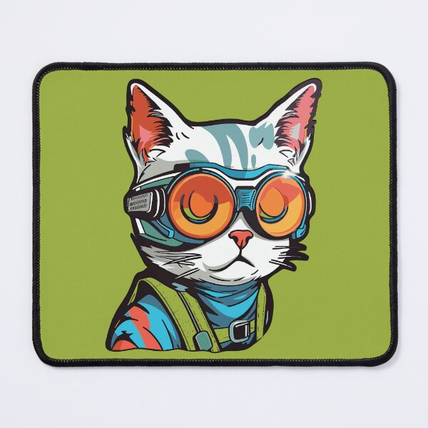 Item preview, Futuristic Multicolor Cats #23 sleepy cat designed and sold by SOVISART.
